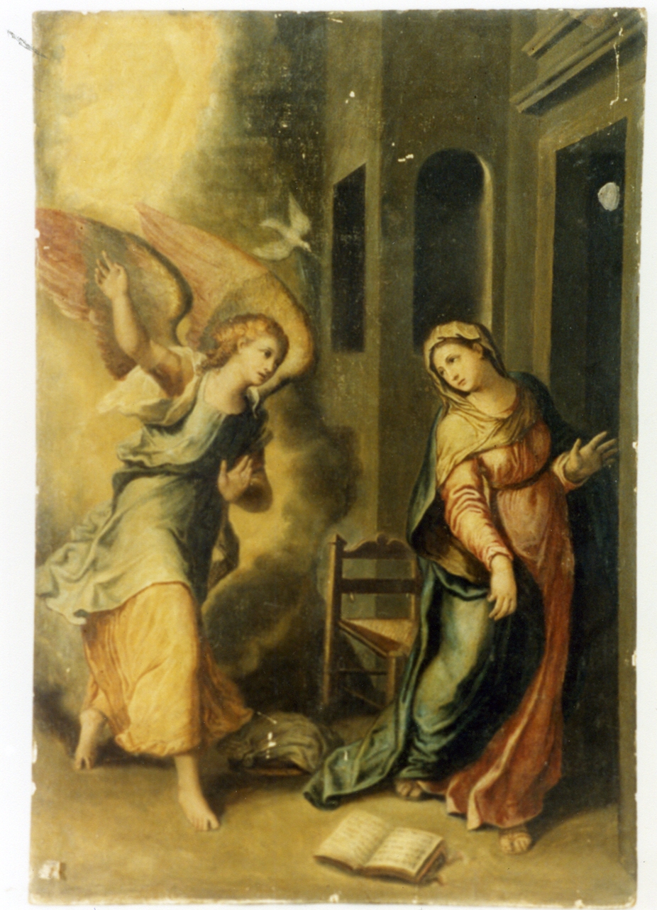 Annunciazione (dipinto) di Pino Marco detto Marco da Siena (sec. XVI)