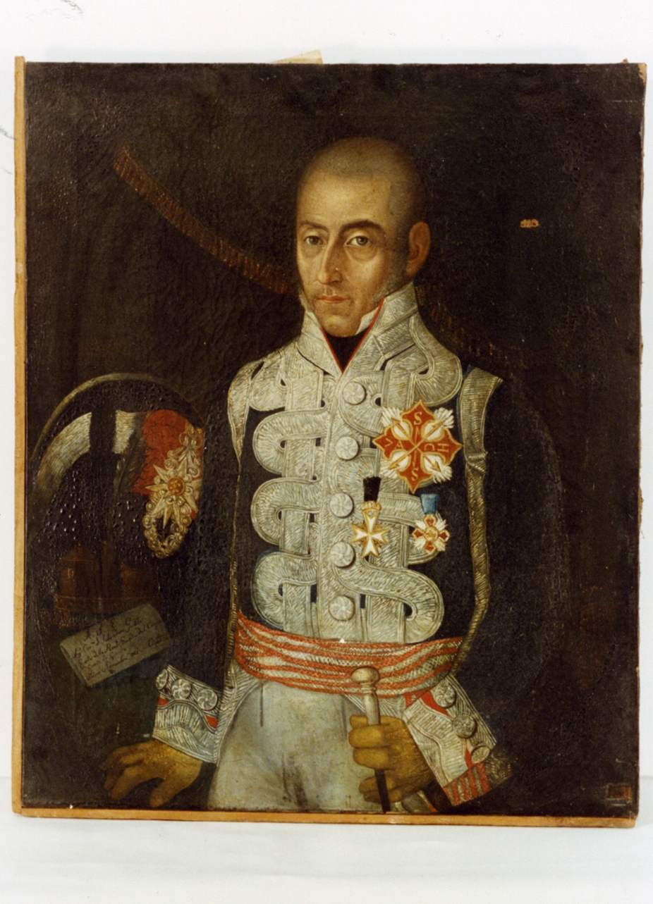 ritratto d'uomo (dipinto) - ambito napoletano (sec. XIX)