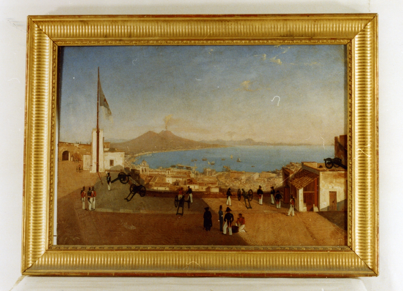 batterie di Castel Sant'Elmo (dipinto) di Carelli Raffaele (sec. XIX)