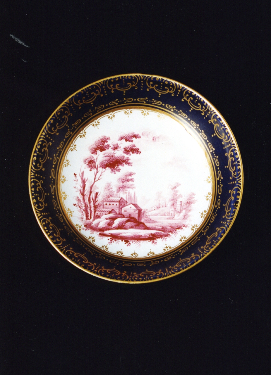 scena campestre (piattino) - manifattura Richard-Ginori (sec. XVIII)