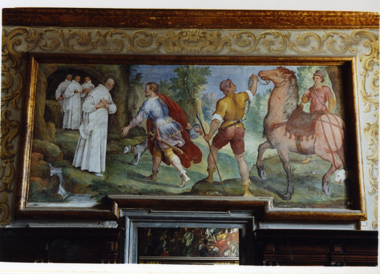 San Brunone con il conte Ruggiero nel deserto di Squillace (dipinto) di Nucci Avanzino (sec. XVI)
