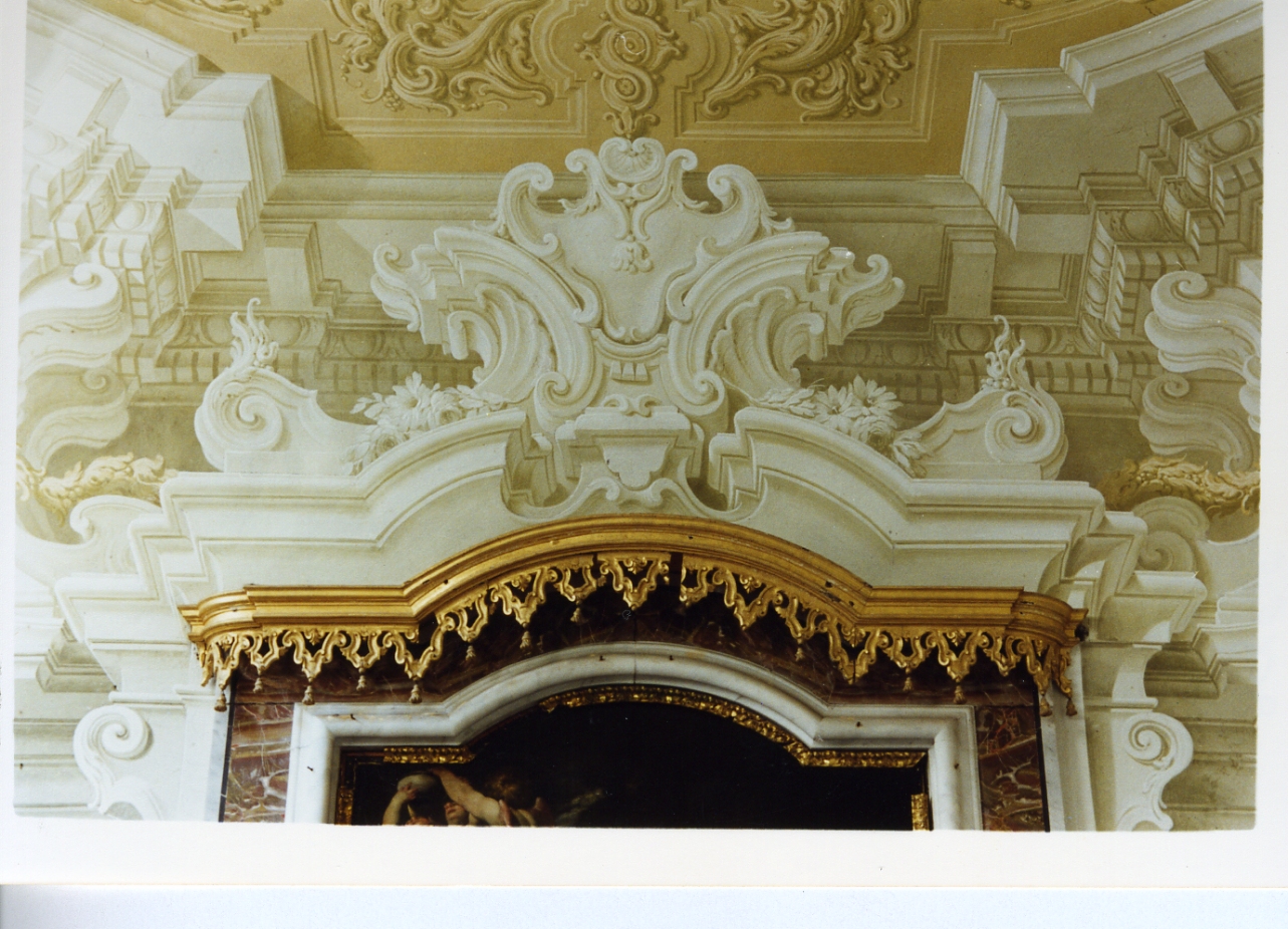 finta architettura con timpano (dipinto, elemento d'insieme) di Natali Giovanni Battista (sec. XVIII)