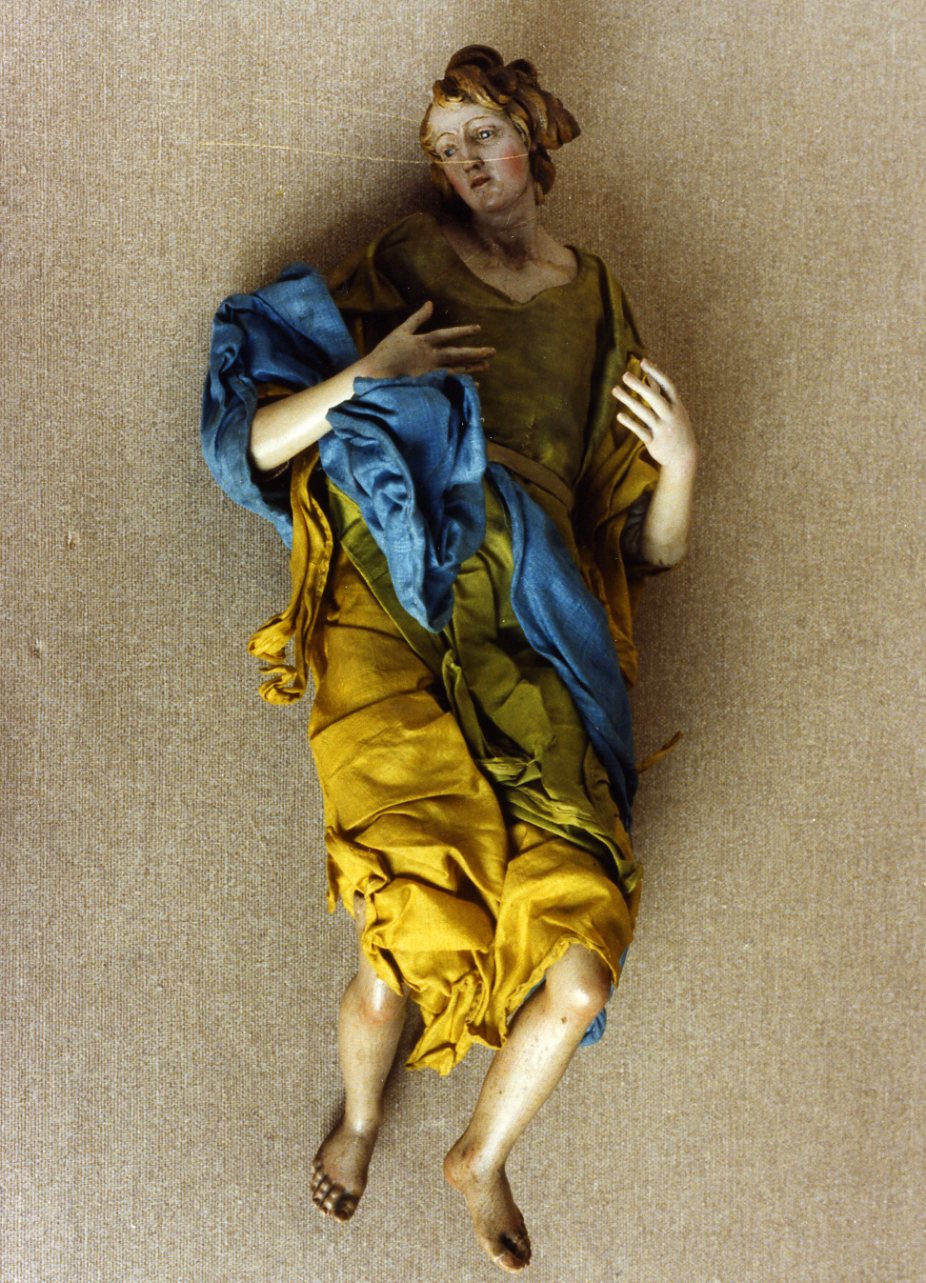 angelo (scultura miniaturistica) - manifattura napoletana (secc. XVIII/ XIX)