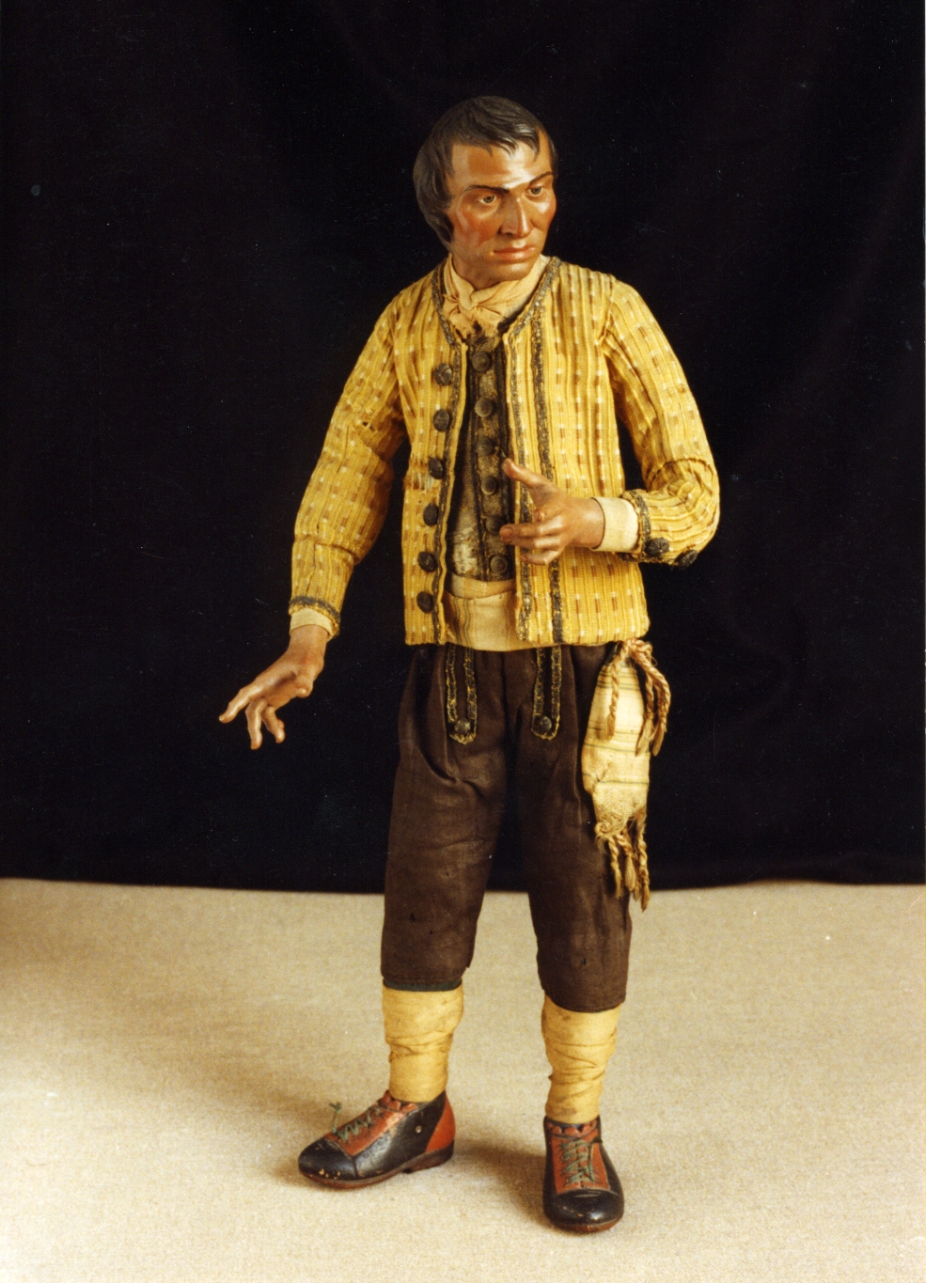 figura maschile (scultura miniaturistica) - manifattura napoletana (secc. XVIII/ XIX)