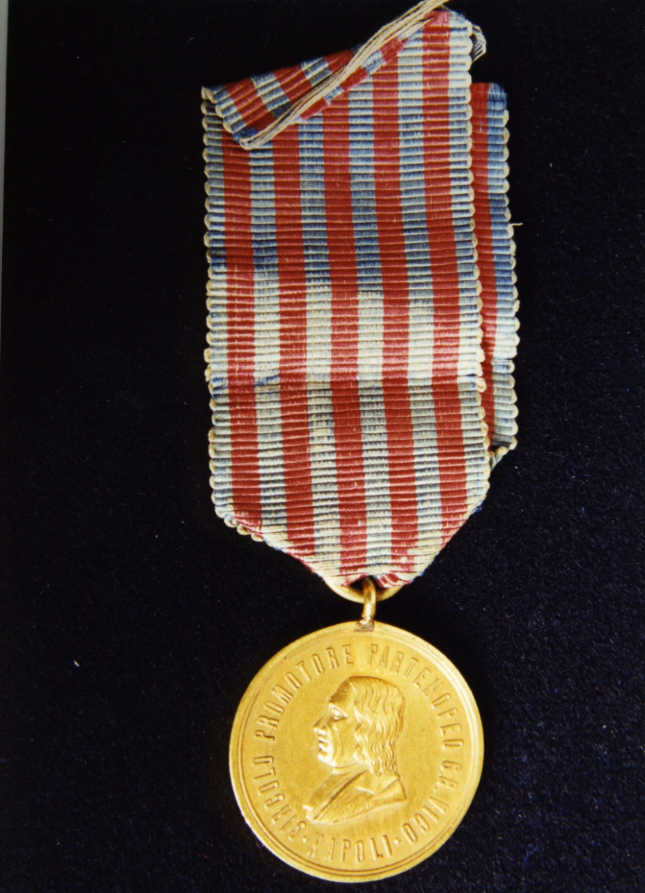 ritratto d'uomo (medaglia) - bottega napoletana (sec. XIX)