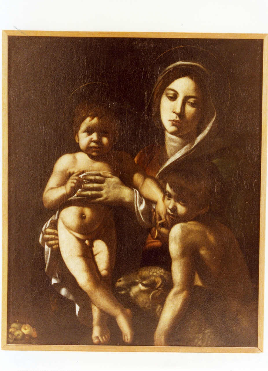 Madonna con Bambino e San Giovannino (dipinto) di Caracciolo Giovan Battista detto Battistello (sec. XVII)