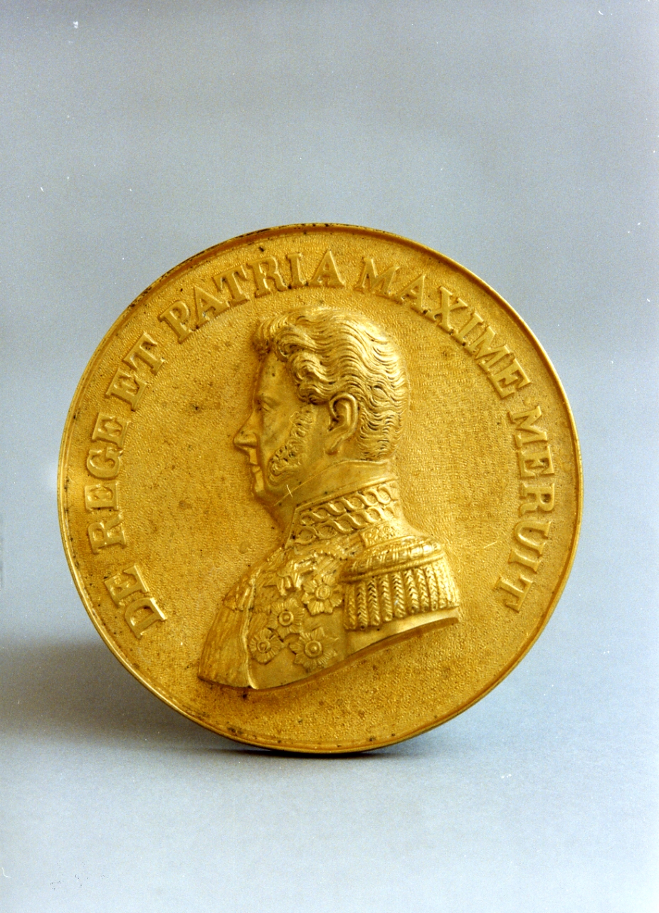 ritratto d'uomo (medaglia) - bottega italiana (sec. XIX)