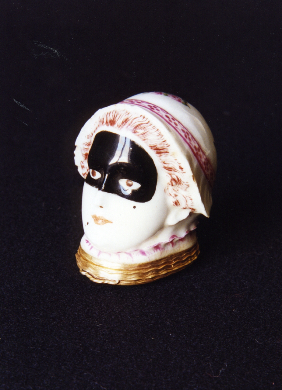 testa d'uomo (tabacchiera) - bottega italiana (secc. XVIII/ XIX)