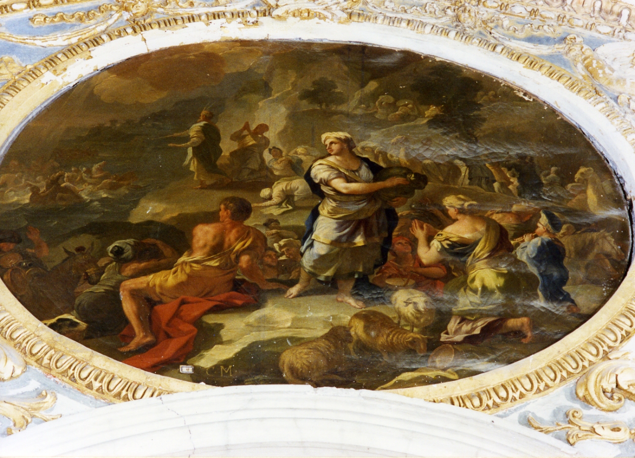 esodo degli ebrei dall'Egitto (dipinto) di Malinconico Andrea (inizio sec. XVIII)