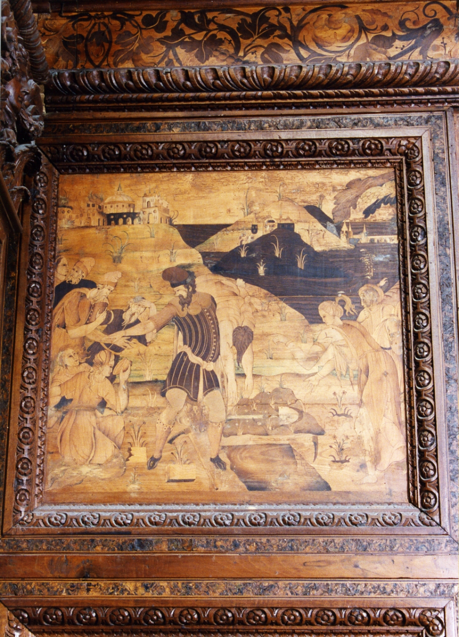 scena biblica (pannello) di Ducha Lorenzo (secc. XVI/ XVII)