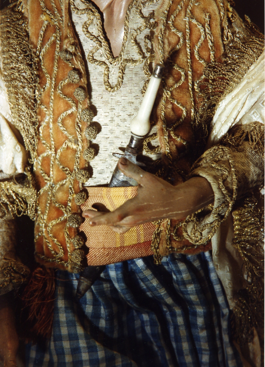 pugnale orientale (scultura miniaturistica) - bottega napoletana (secc. XVIII/ XIX)