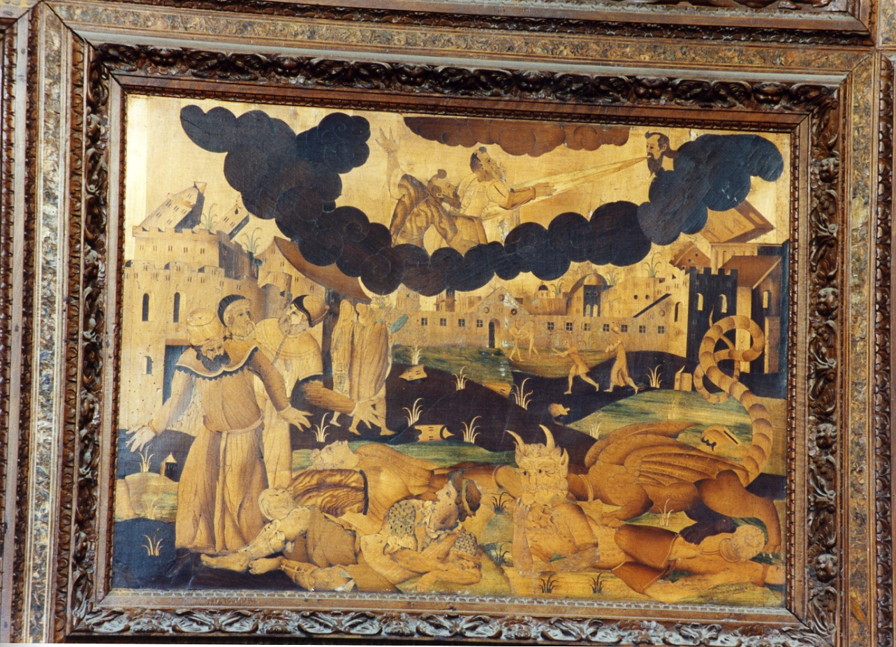 storia di Enoch (pannello) di Ducha Lorenzo (secc. XVI/ XVII)