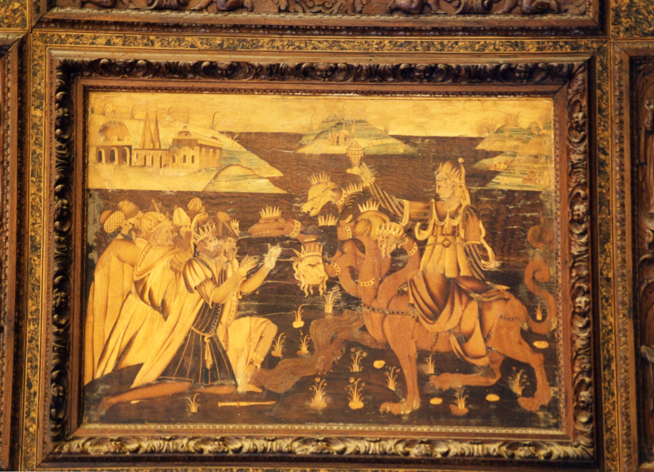 figura femminile (pannello) di Ducha Lorenzo (secc. XVI/ XVII)