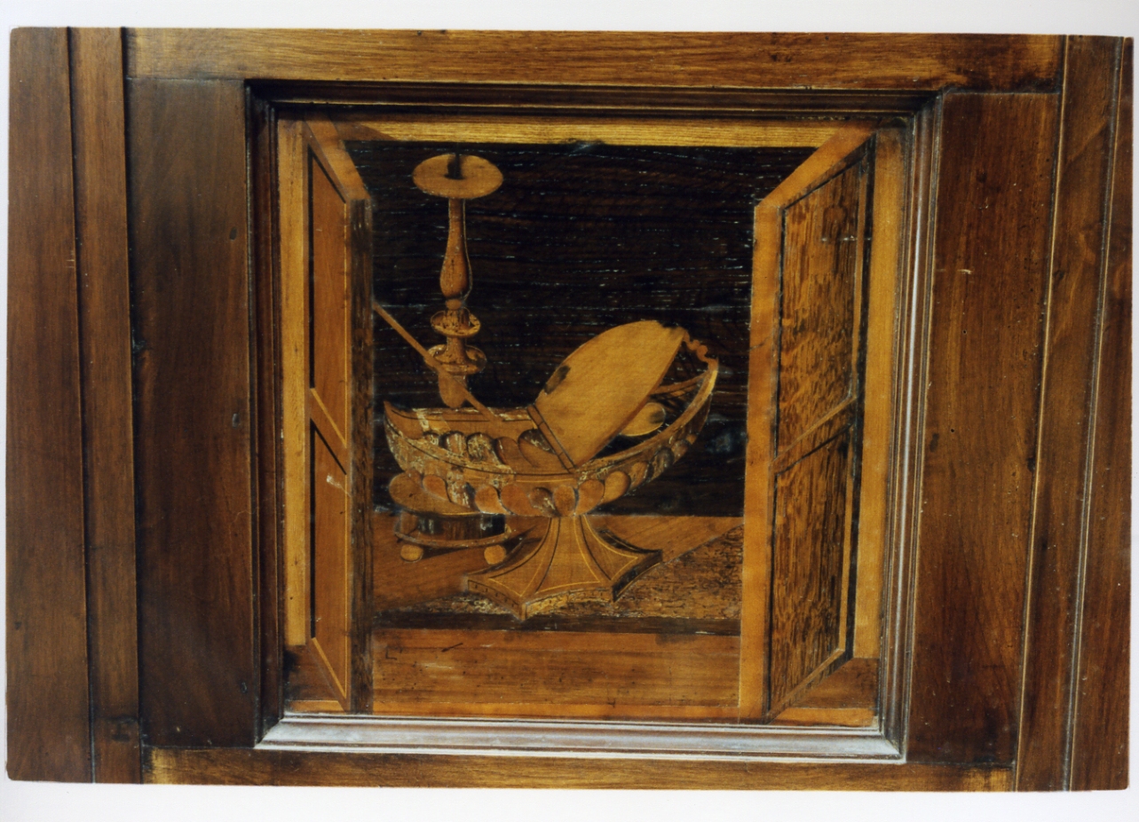 candelabro a sette braccia (pannello) - bottega italiana (sec. XVI)