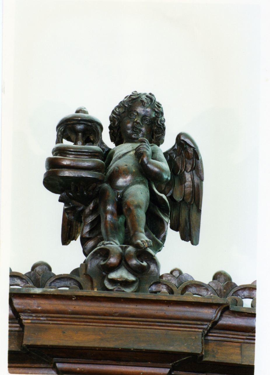 putto (cimasa) - bottega italiana (inizio sec. XVII)