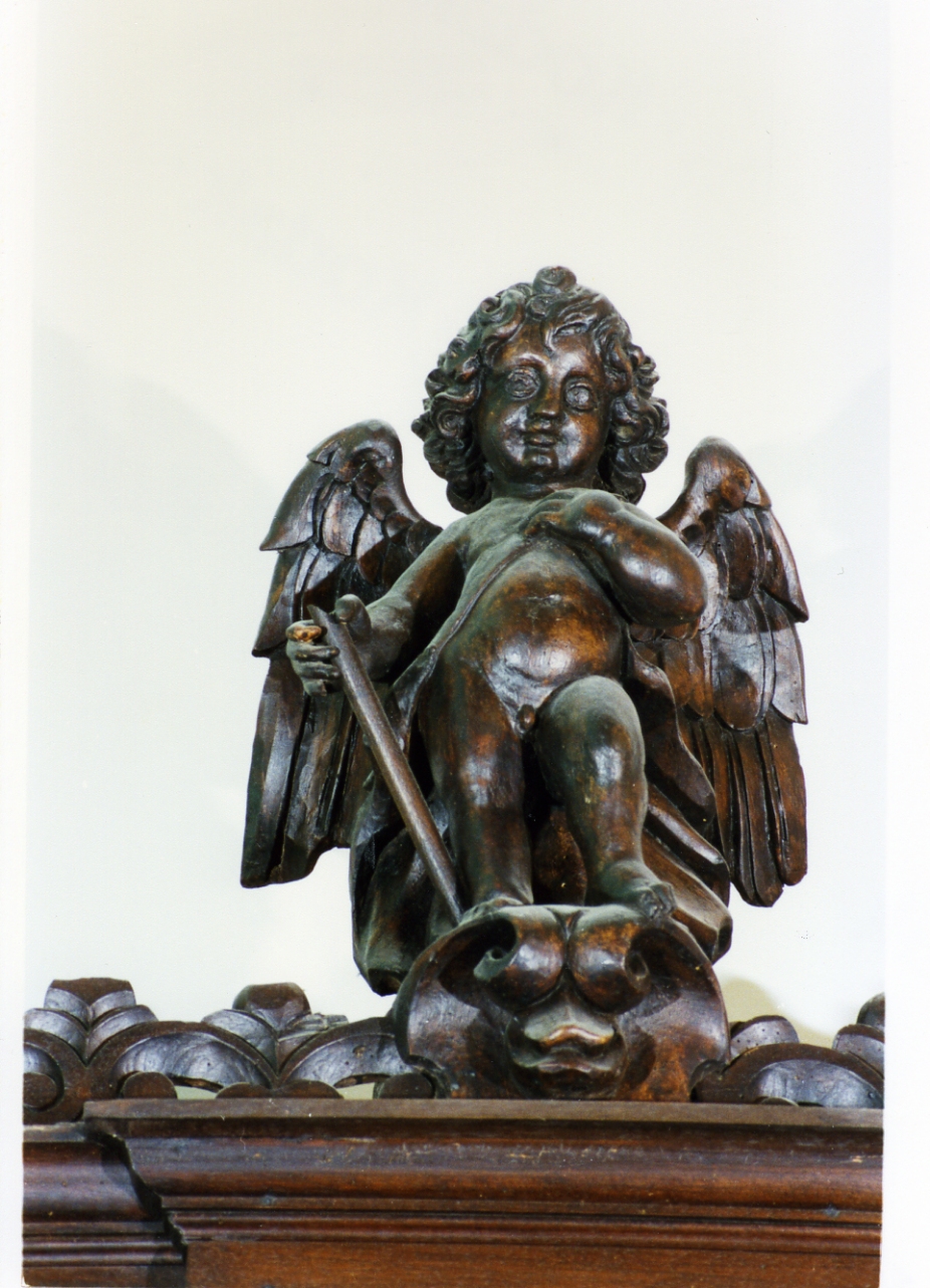 putto (cimasa) di Merliani Giovanni detto Giovanni da Nola (inizio sec. XVII)