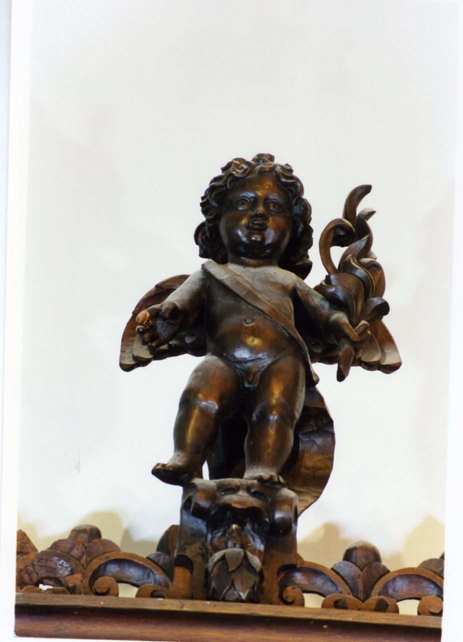 putto (cimasa) di Merliani Giovanni detto Giovanni da Nola (inizio sec. XVII)