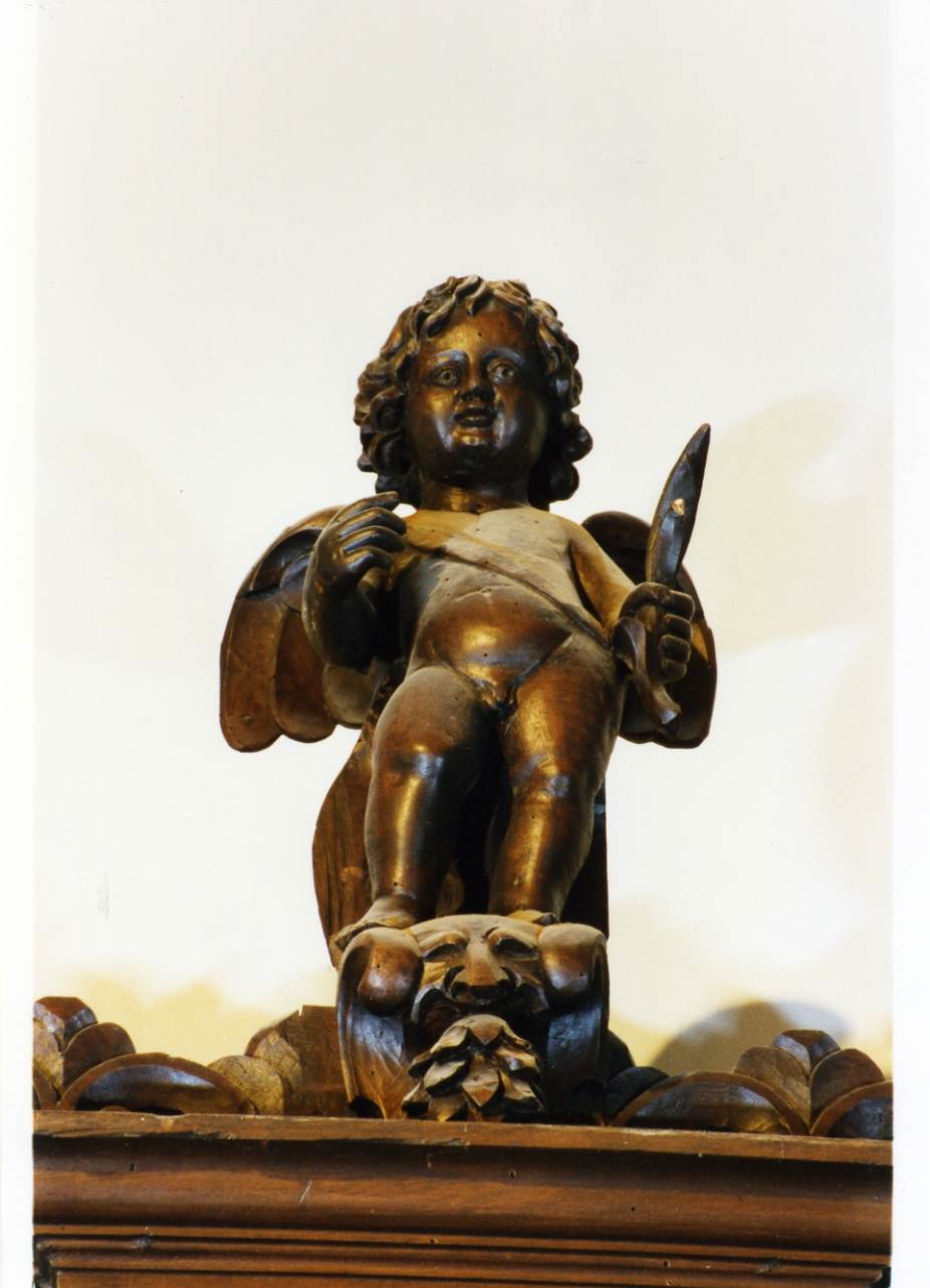 putto (cimasa) di Merliani Giovanni detto Giovanni da Nola (inizio sec. XVII)