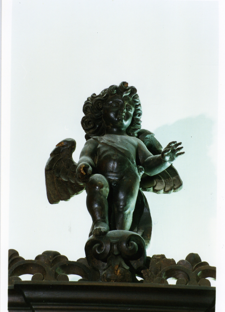 putto alato (cimasa) - manifattura napoletana (inizio sec. XVII)