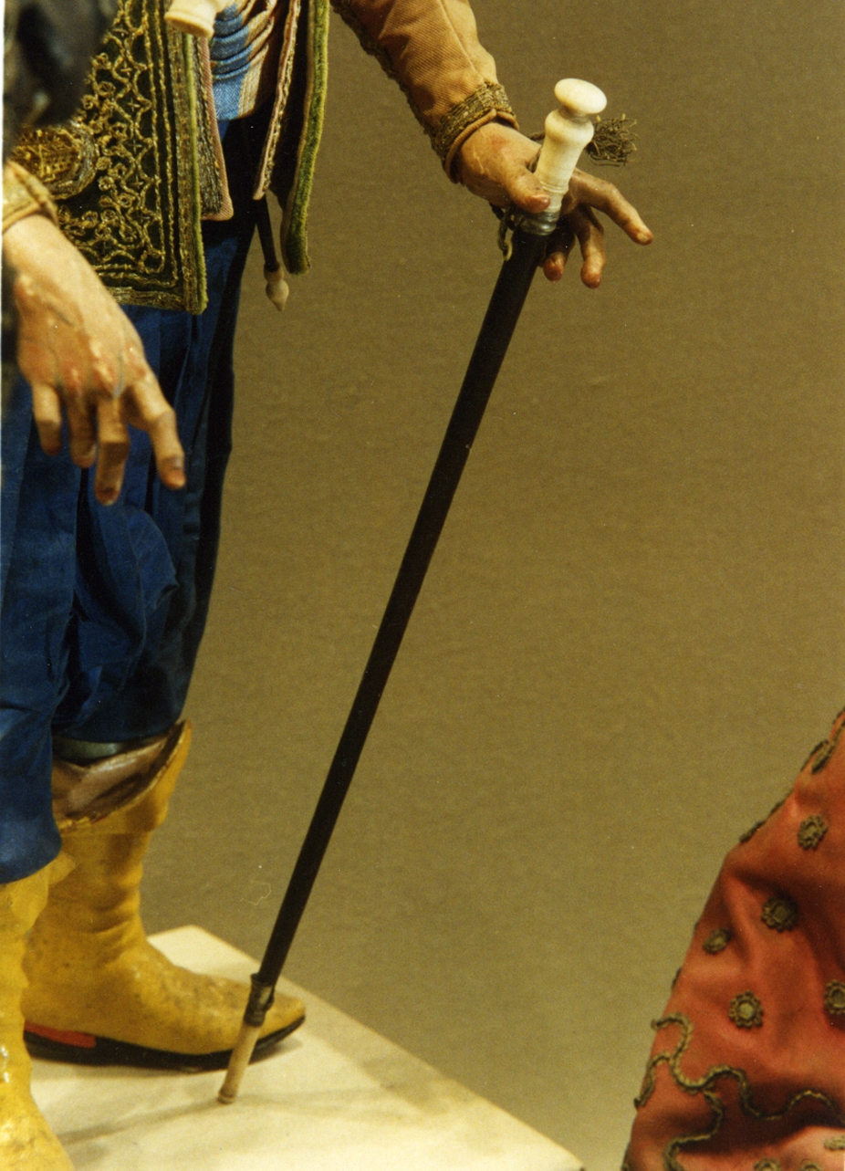 bastone (scultura miniaturistica) - bottega napoletana (secc. XVIII/ XIX)