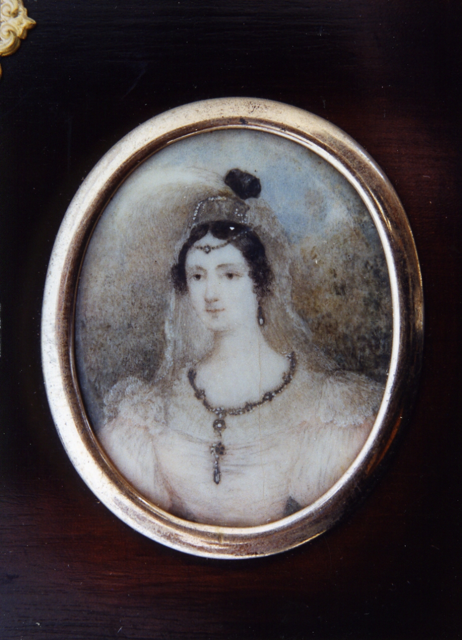 ritratto di donna (miniatura) - bottega italiana (sec. XIX)
