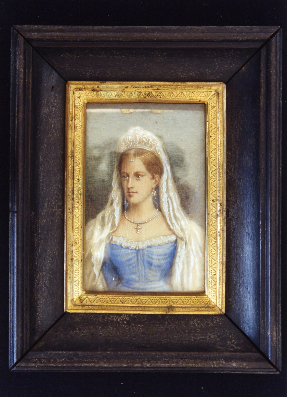 ritratto di donna (miniatura) - bottega italiana (sec. XIX)