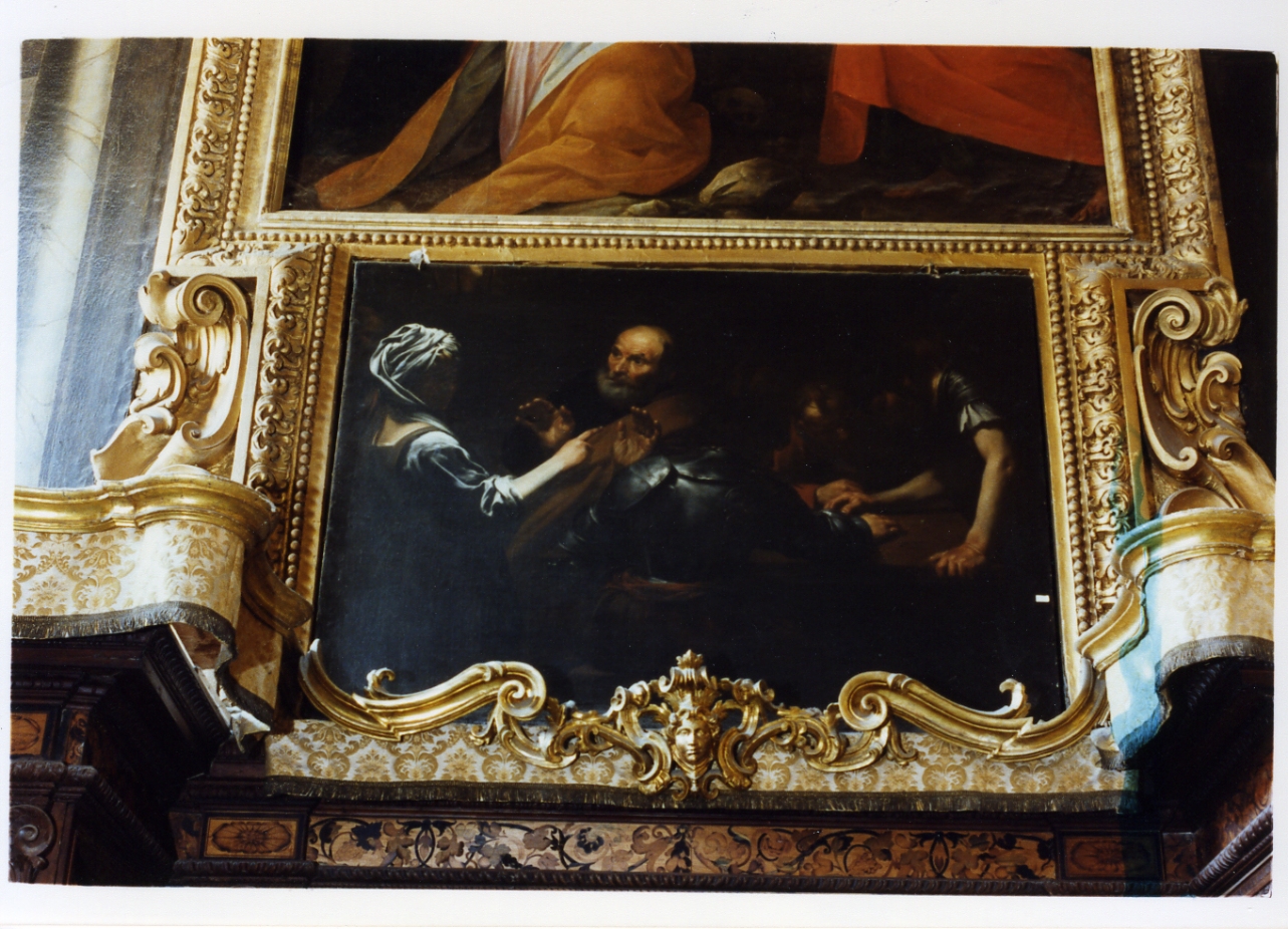 negazione di San Pietro (dipinto) di Duquesnoy François detto Fiammingo (sec. XVII)