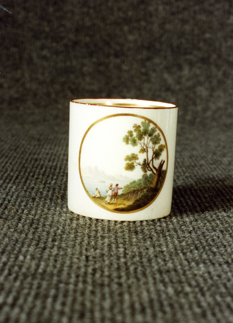 paesaggio (tazzina) - Real Fabbrica di Napoli (secc. XVIII/ XIX)