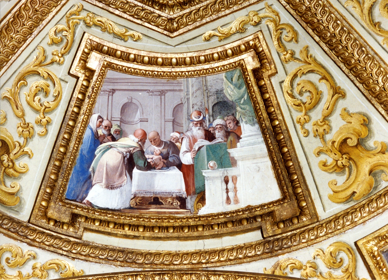 circoncisione di Gesù Bambino ad opera della Madonna (dipinto) di Cesari Bernardino (sec. XVI)