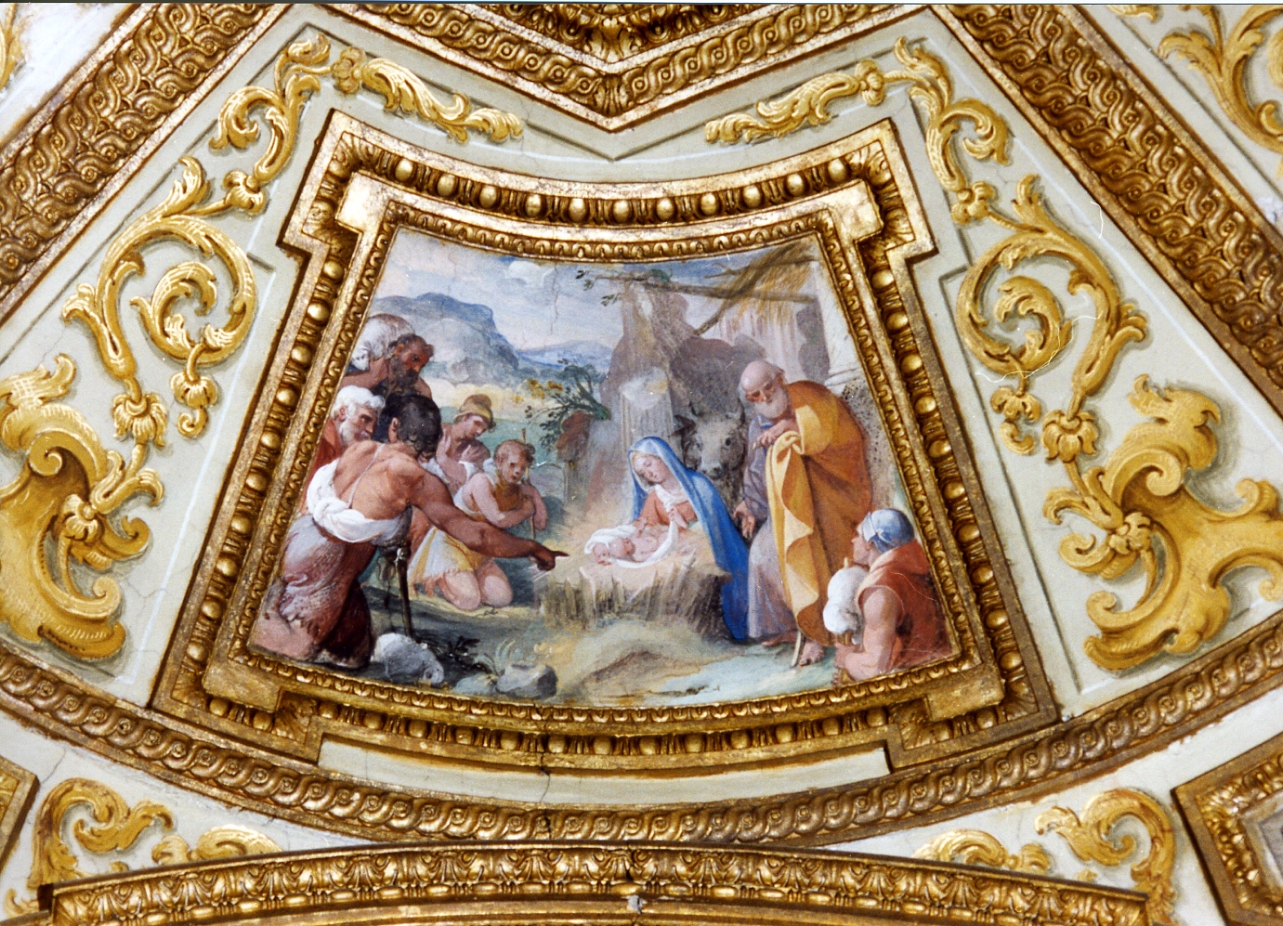 natività di Gesù (dipinto) di Cesari Bernardino (sec. XVI)