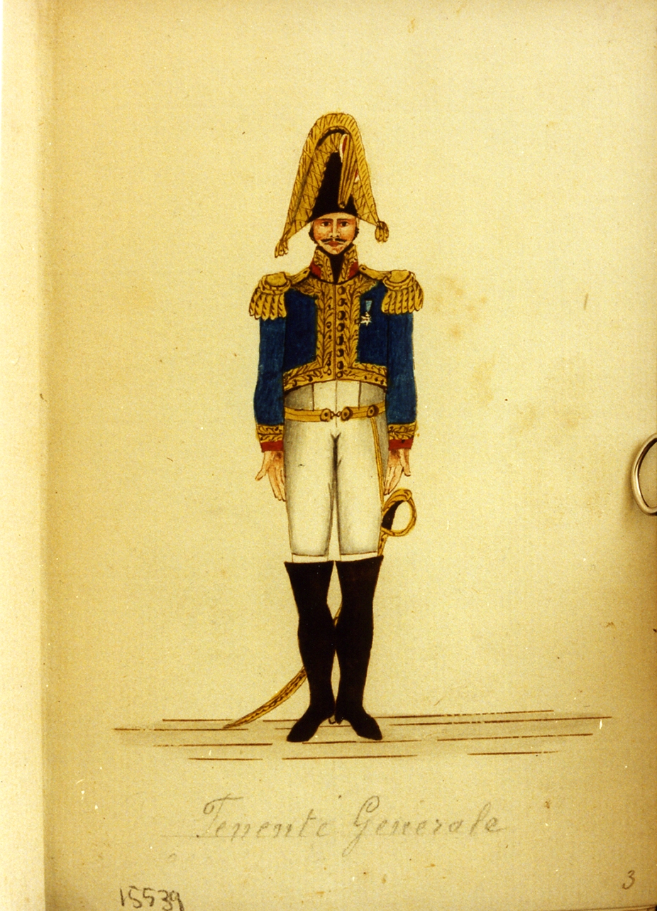 figura maschile (dipinto) - ambito napoletano (sec. XIX)