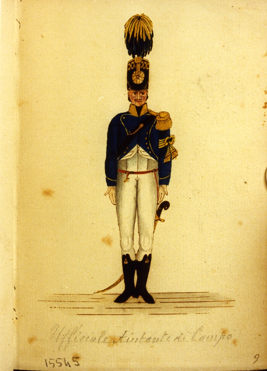 figura maschile (dipinto) - ambito napoletano (sec. XIX)