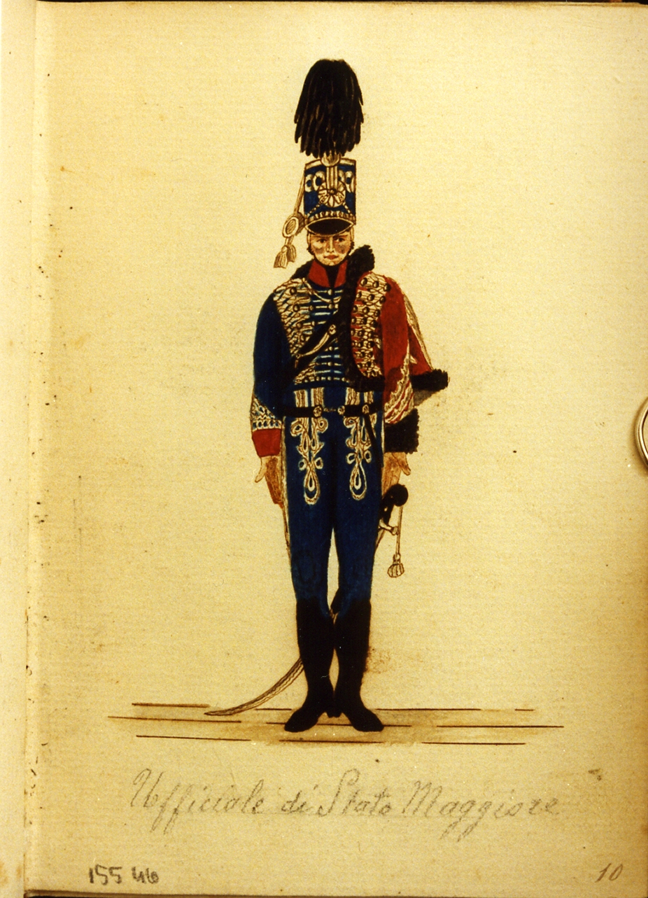 figura maschile (dipinto) - ambito napoletano (sec. XIX)