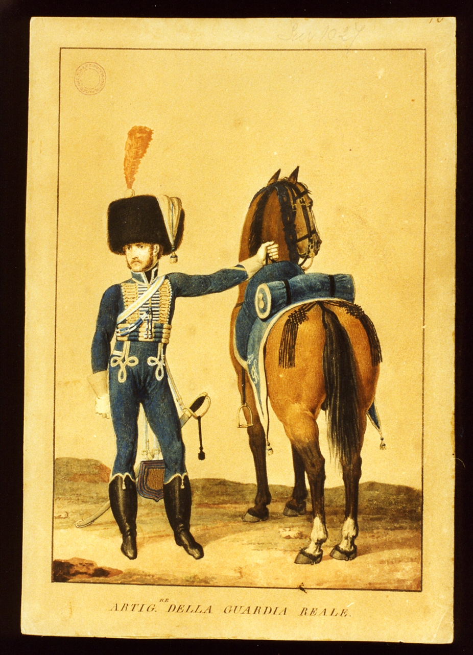 figura maschile (dipinto) - ambito napoletano (sec. XIX)