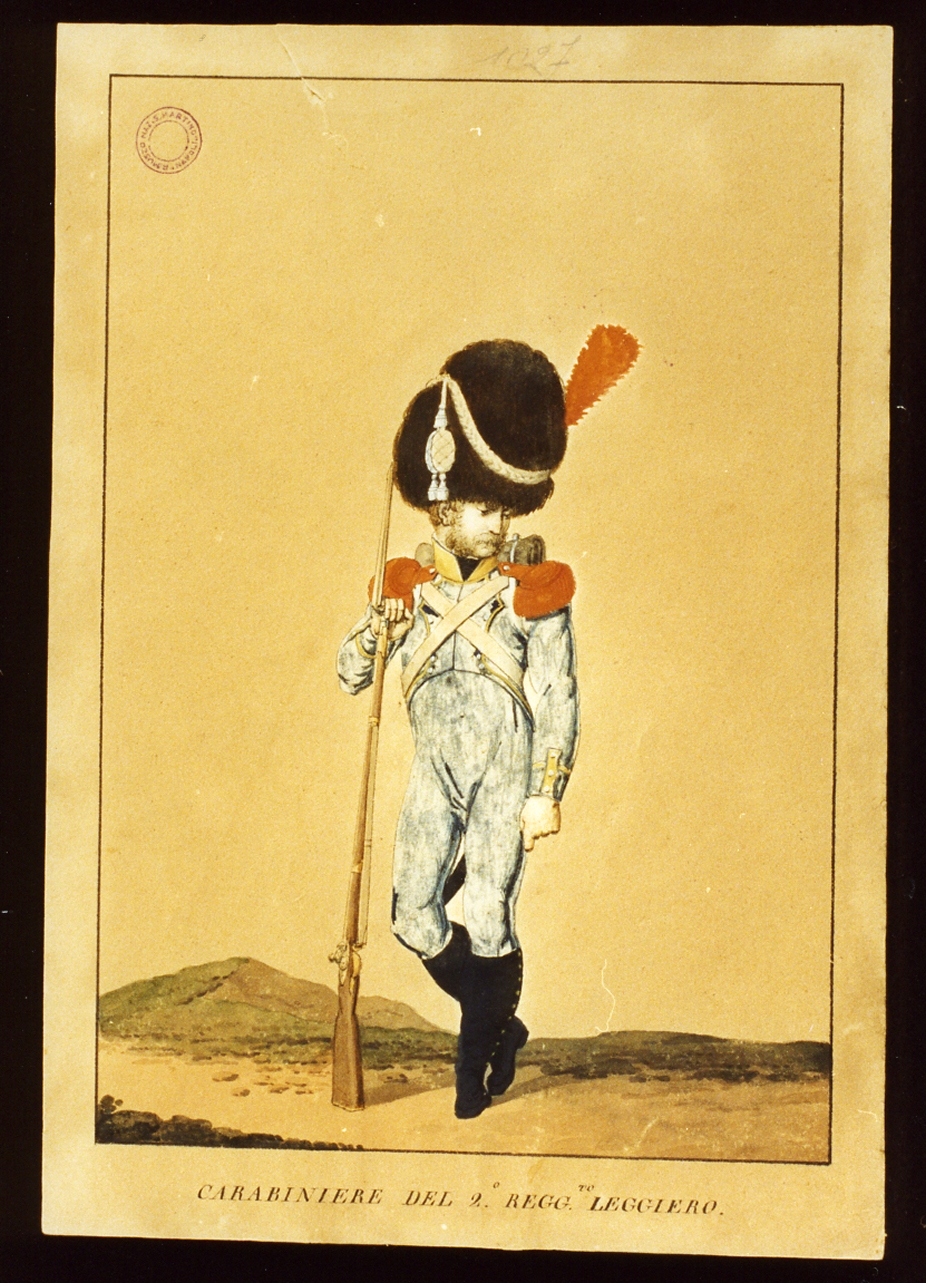 figura maschile (dipinto) - ambito napoletano (sec. XIX)