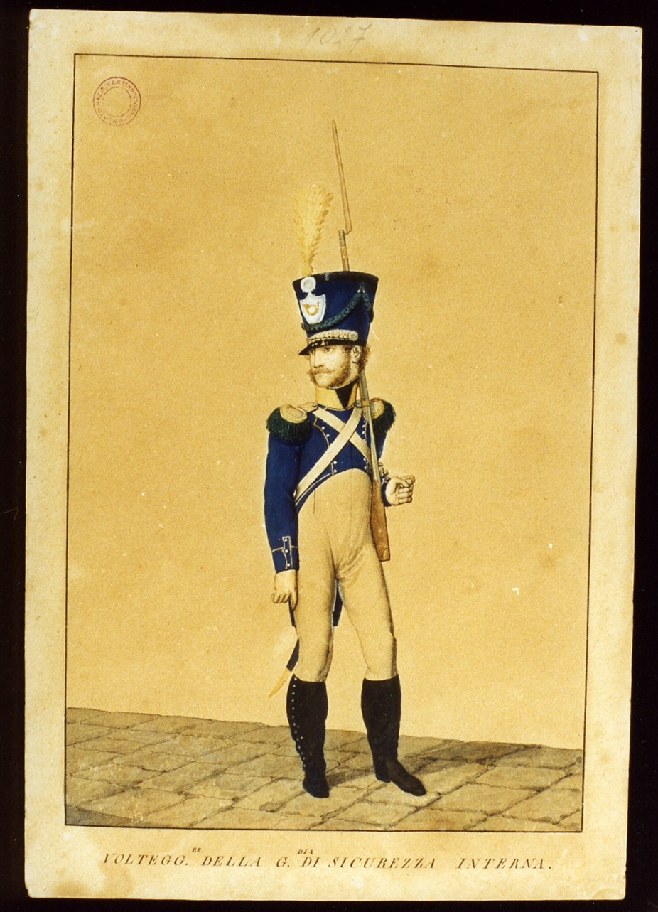 figura maschile (dipinto) - ambito napoletano (sec. XIX)