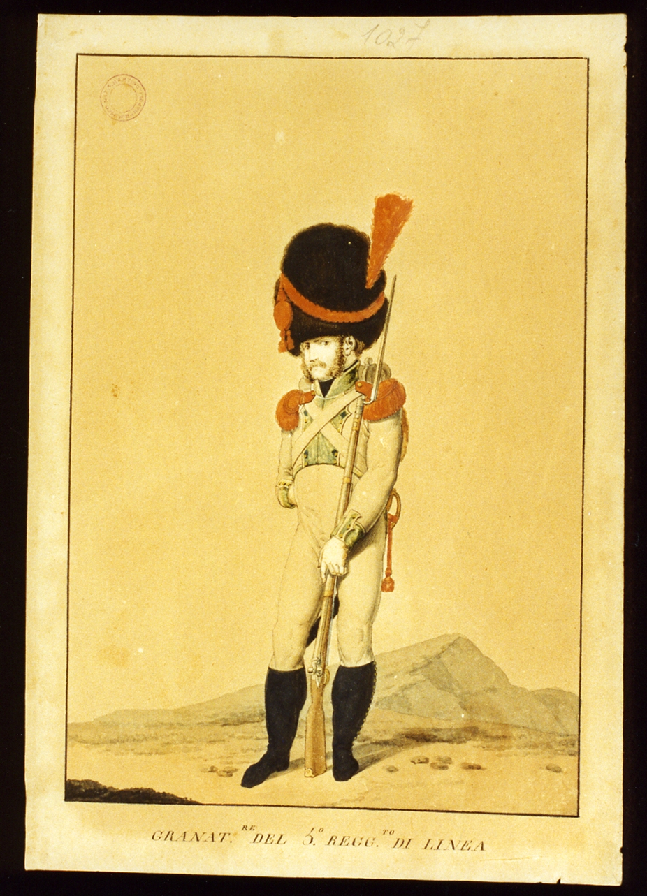 figura maschile (dipinto) - ambito napoletano (sec. XIX)