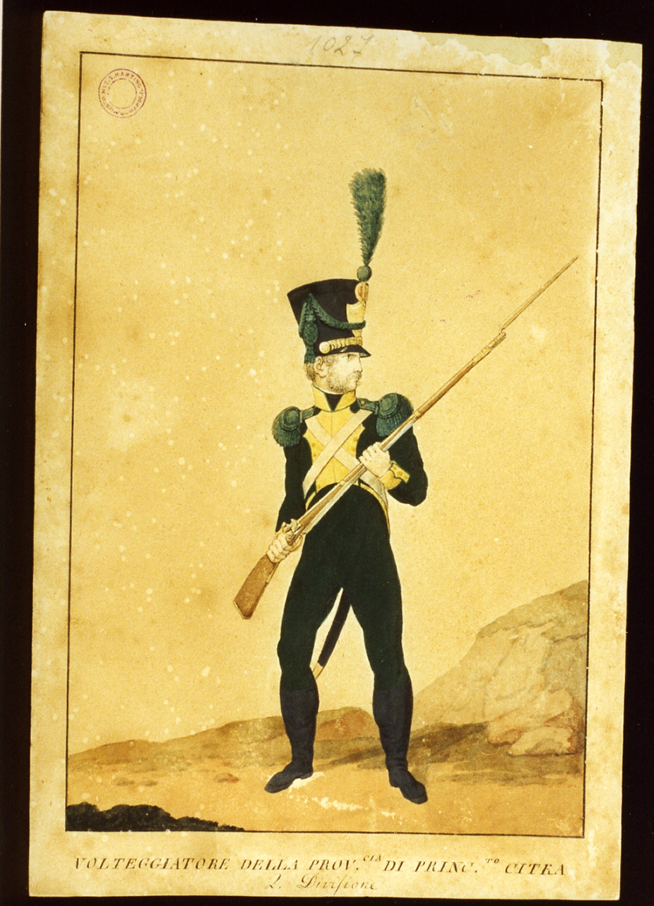 figura maschile (dipinto) - ambito napoletano (sec. XIX)