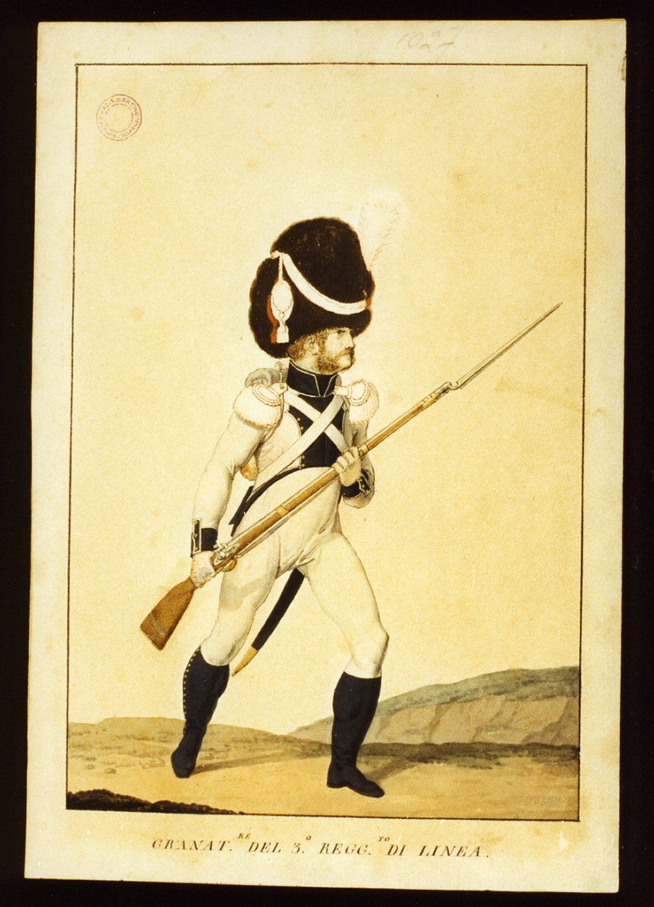 figura maschile (dipinto) - ambito napoletano (sec. XIX)