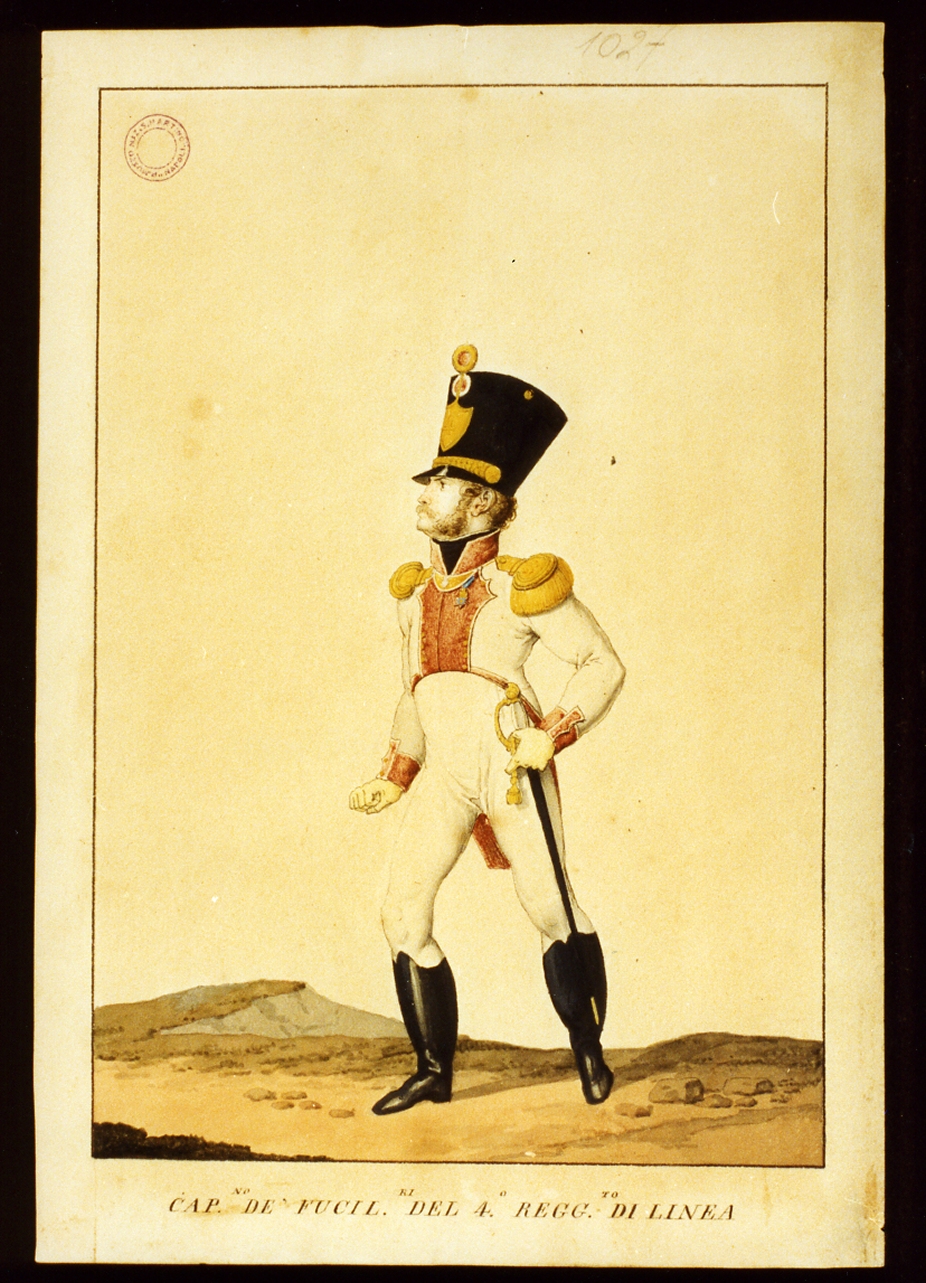 figura maschile (dipinto) - ambito napoletano (sec. XIX)