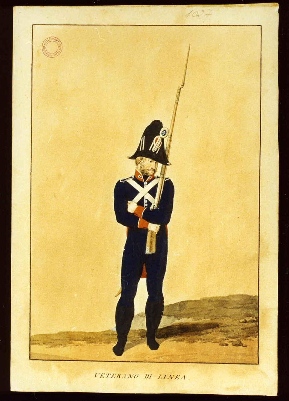 figura maschile (dipinto) - ambito napoletano (sec. XIX)