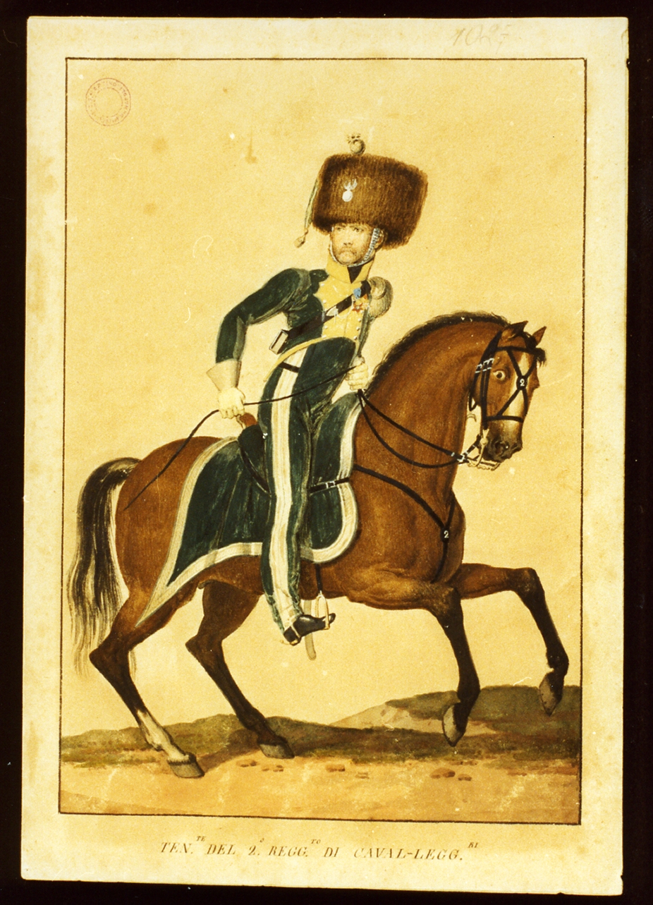 figura maschile (dipinto) - ambito napoletano (sec. XIX)