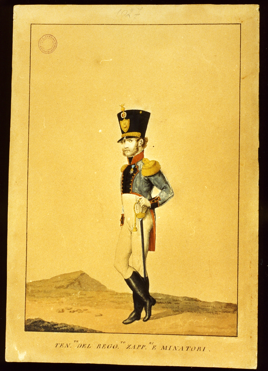 figura maschile (dipinto) - ambito napoletano (sec. XIX)