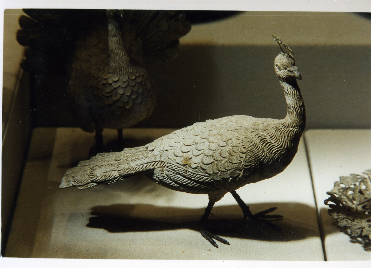 pavone (statuetta di presepio) - bottega napoletana (secc. XVIII/ XIX)