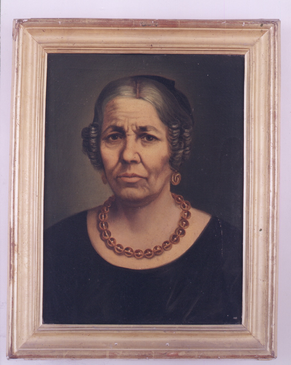 ritratto di donna (dipinto) - ambito napoletano (seconda metà sec. XIX)