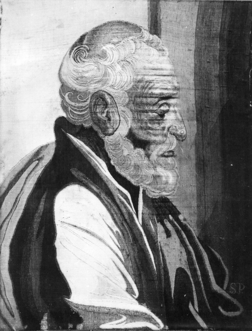 figura maschile (arazzo, serie) - manifattura napoletana (prima metà sec. XVIII)