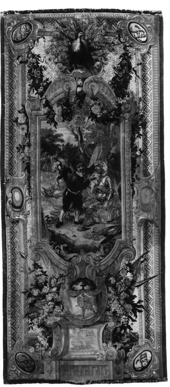 Don Chisciotte curato da Sancio (arazzo) di Duranti Pietro (seconda metà sec. XVIII)