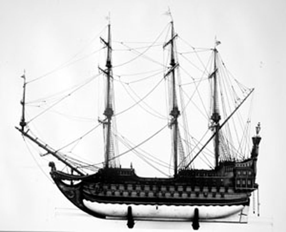 modellino di nave - bottega Italia centro-meridionale (fine sec. XVIII)