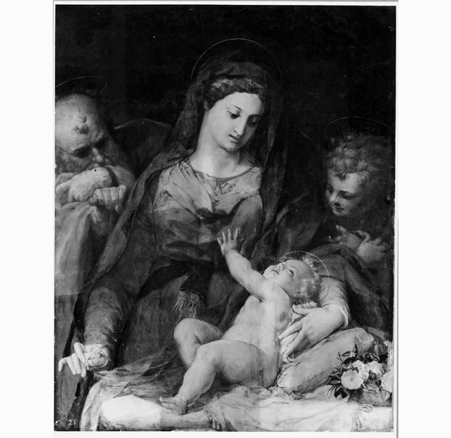 Sacra Famiglia con San Giovanni Battista bambino (dipinto) di De With Pieter (sec. XVI)