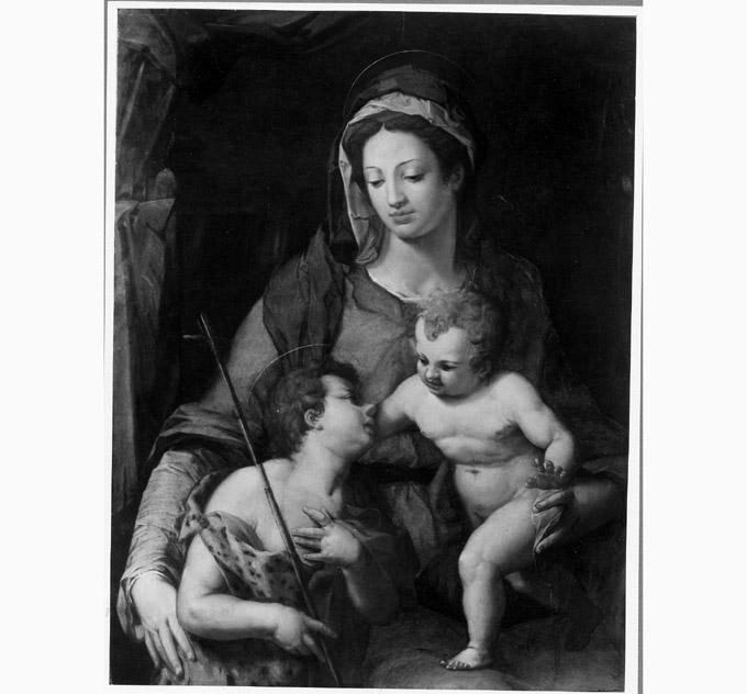 Madonna con Bambino e San Giovannino (dipinto) di De With Pieter (sec. XVI)